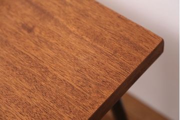 アンティーク家具　☆天板一枚板!古い木の鉄脚長イス(3)(ベンチ・長椅子)