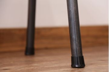 アンティーク家具　☆天板一枚板!古い木の鉄脚長イス(4)(ベンチ・長椅子)