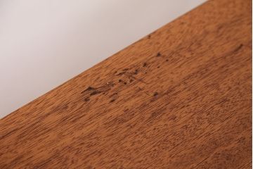 アンティーク家具　☆天板一枚板!古い木の鉄脚長イス(5)(ベンチ・長椅子)