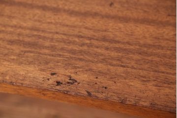 アンティーク家具　☆天板一枚板!古い木の鉄脚長イス(6)(ベンチ・長椅子)