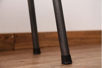 アンティーク家具　☆天板一枚板!古い木の鉄脚長イス(6)(ベンチ・長椅子)