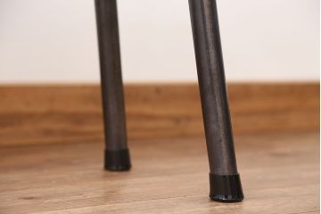 アンティーク家具　☆天板一枚板!古いケヤキ材の鉄脚ベンチ(長イス・長椅子)