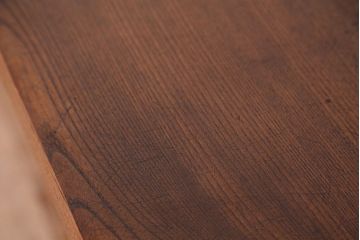 アンティーク家具　☆天板一枚板!古いケヤキ材の鉄脚ベンチ(長イス・長椅子)?