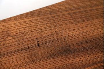 アンティーク家具　☆天板一枚板!古いケヤキ材の鉄脚ベンチ(長イス・長椅子)?
