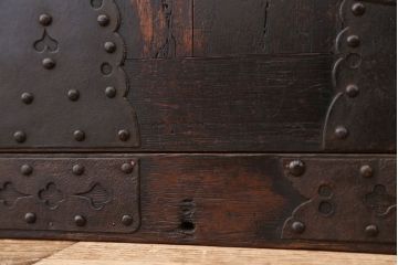 アンティーク家具　古民具・骨董 明治時代!使い込まれた観音開き時代箪笥ローボード