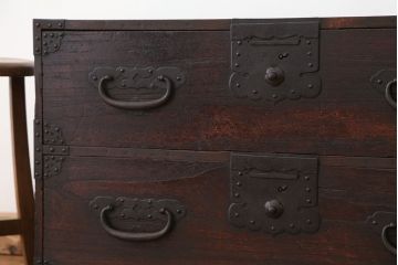 アンティーク家具　古民具・骨董 使い込まれたローチェスト(ローボード)時代箪笥