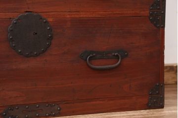 アンティーク家具　古民具・骨董☆二段重ね観音開き時代箪笥