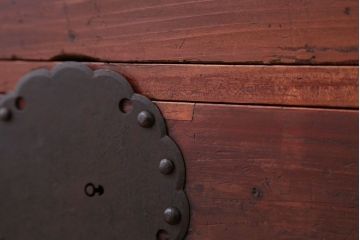 アンティーク家具　古民具・骨董☆二段重ね観音開き時代箪笥