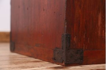 アンティーク家具　古民具・骨董☆二段重ね観音開き時代箪笥
