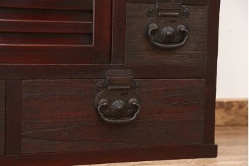 アンティーク家具　古民具・骨董　大振りな松本帳場箪笥
