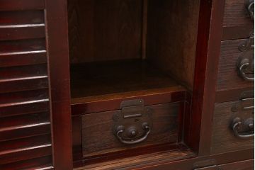 アンティーク家具　古民具・骨董　大振りな松本帳場箪笥