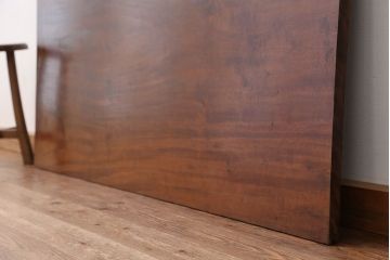 アンティーク家具　古いカバ材　一枚板(テーブル、古材、材料)