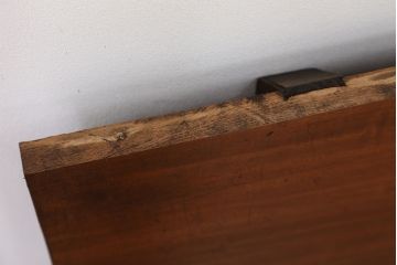 アンティーク家具　古いカバ材　一枚板(テーブル、古材、材料)