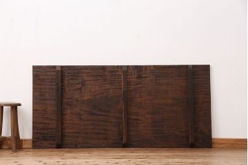 アンティーク家具　古いカバ材　一枚板(テーブル、古材、材料)