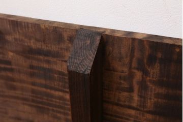 アンティーク家具　古いカバ材　一枚板(テーブル、古材、材料)