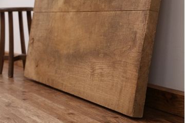 アンティーク雑貨　アンティーク　使い込まれた栗材の天板(作業台、テーブル、古材、材料)