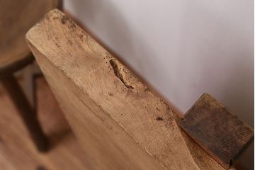アンティーク雑貨　アンティーク　使い込まれた栗材の天板(作業台、テーブル、古材、材料)