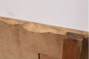 アンティーク雑貨　アンティーク　使い込まれた栗材の天板(作業台、テーブル、古材、材料)
