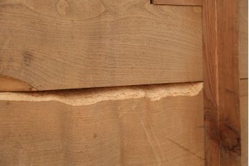 アンティーク雑貨　アンティーク　使い込まれた栗材の天板(作業台、テーブル、古材、材料)