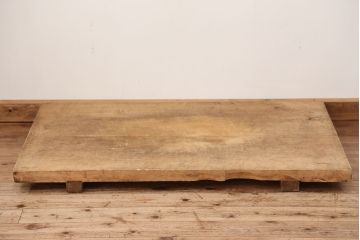 アンティーク雑貨　アンティーク　使い込まれた栗材の天板(作業台、テーブル、古材、材料)