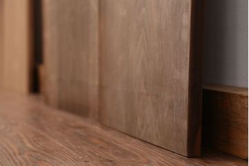 アンティーク雑貨　◆使い込まれた一枚板の古材　4枚セット(天板)