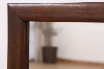 アンティーク雑貨　古い木の小振りな鏡(ミラー)