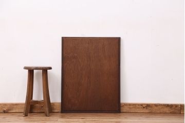 アンティーク雑貨　古い木の小振りな鏡(ミラー)