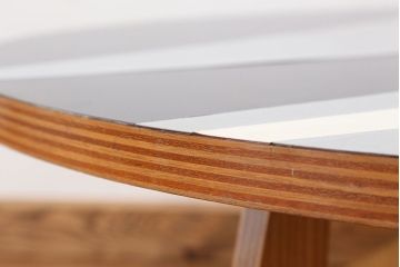 レトロ家具　ビンテージ　レトロな天板の丸型テーブル(センターテーブル)