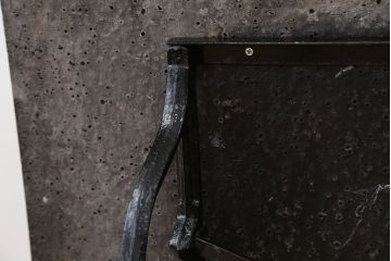 中古　大理石風鉄脚テーブル