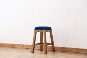 美品!古い木の角スツール(椅子・イス)　