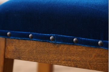 美品!古い木の角スツール(椅子・イス)　