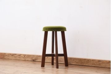 美品!古い木の丸椅子(スツール・イス)　