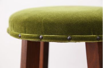 美品!古い木の丸椅子(スツール・イス)　