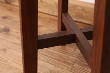 美品!古い木の丸椅子(スツール・イス)　
