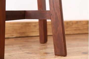 美品!古い木の丸椅子(スツール・イス)　