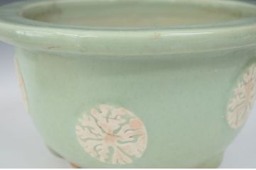 アンティーク雑貨　大正〜昭和初期　古い青磁植木鉢