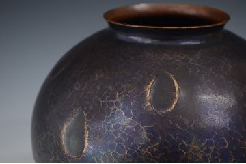 アンティーク雑貨　玉川堂!鎚起銅器、花瓶(花器)
