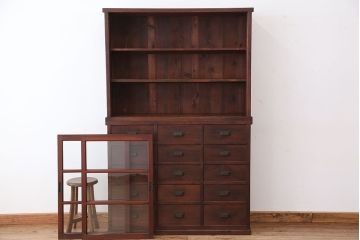 極上美品!状態抜群の作りの上質な四尺引き出し収納棚(薬箪笥)