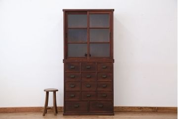 極上!美品!状態抜群の作りの上質な三尺引き出し収納棚(薬箪笥)