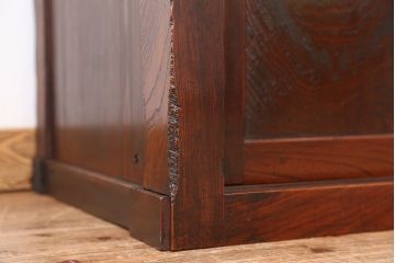 アンティーク家具　古民具・骨董　味のあるシンプルな収納棚(下駄箱、水屋箪笥)