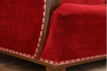 アンティーク家具　アンティーク　可愛いデザイン!大正ロマン　3人掛けソファ