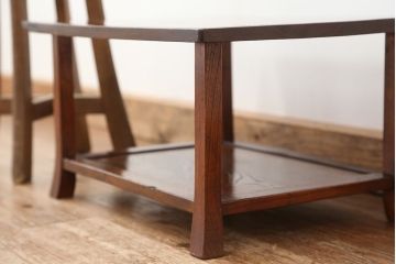 アンティーク家具　総欅!木目の素晴らしい花台
