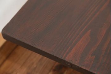 アンティーク家具　★古民具・骨董　大きな脚付き一枚板(テーブル・作業台)