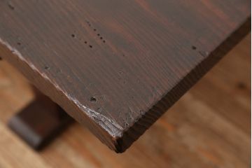 アンティーク家具　★古民具・骨董　大きな脚付き一枚板(テーブル・作業台)
