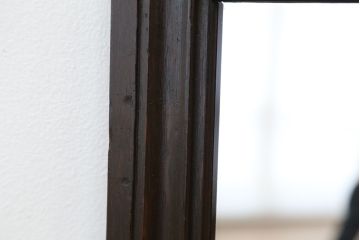 アンティーク雑貨　アンティーク　古い木枠の鏡(ミラー)