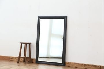 アンティーク雑貨　古い薬局のシックな鏡(ミラー・姿見)
