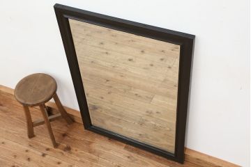 アンティーク雑貨　古い薬局のシックな鏡(ミラー・姿見)