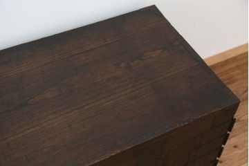 アンティーク家具　古民具・骨董　観音開き時代箪笥ローボード(ローチェスト)