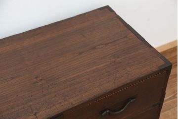 アンティーク家具　古い時代箪笥ローボード(ローチェスト)