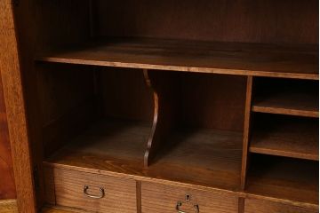 アンティーク家具　前面欅!木目の素晴らしい本箱